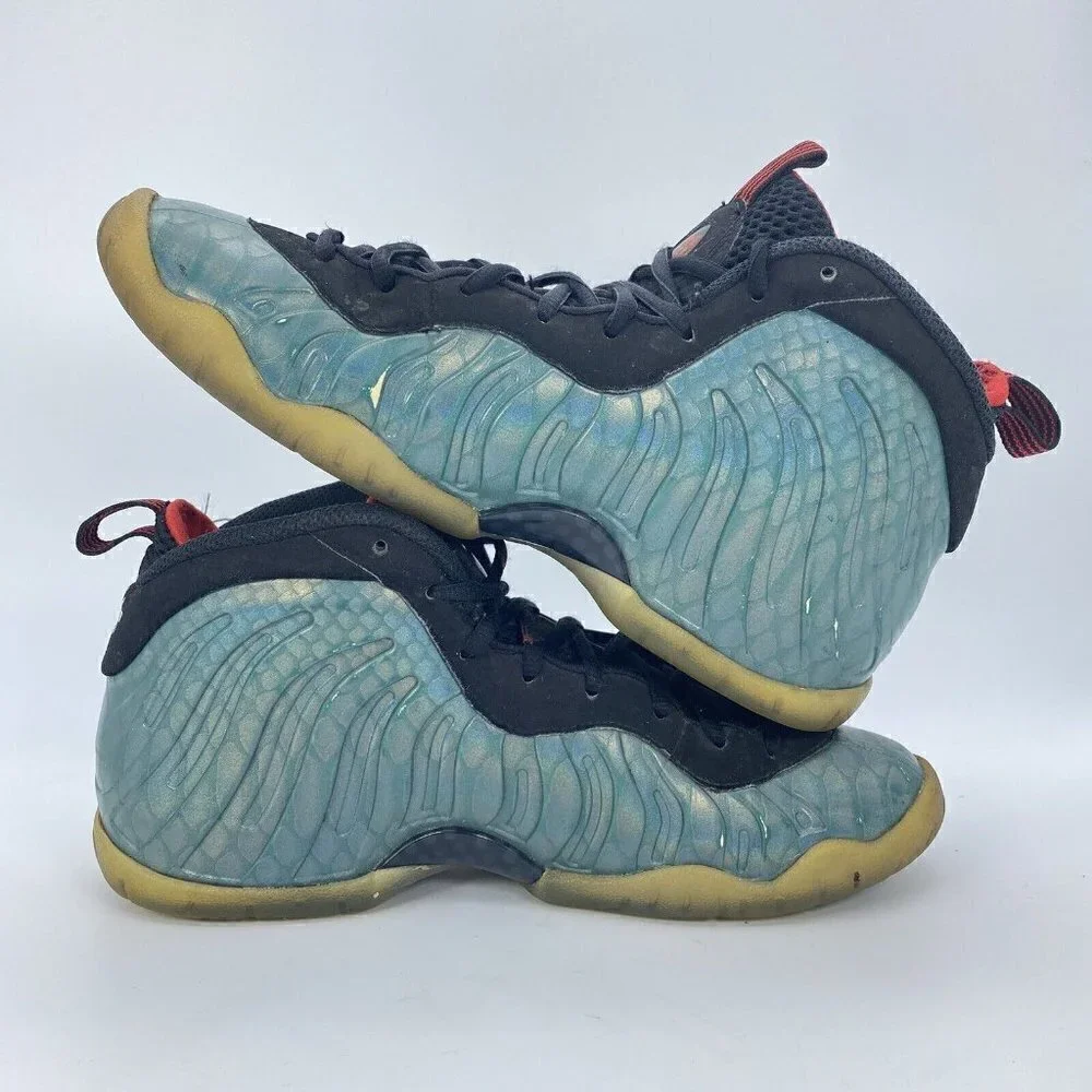 Nike FoamPosite One Gone Fishing Emerald Black Red Shoes 644791-300 Size 6.5Y